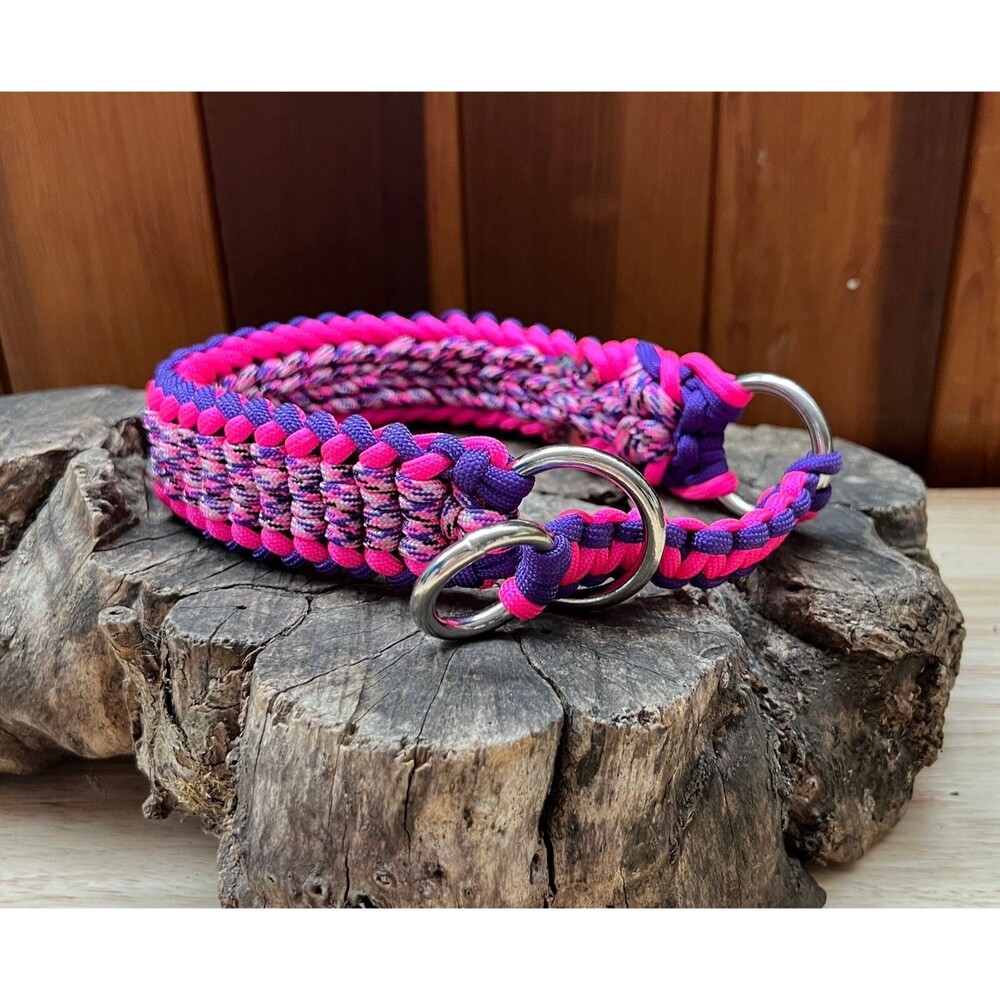 Fits 14 in. Neck Size, Paracord Dog Collar with Slip Closure HANDMADE NEW